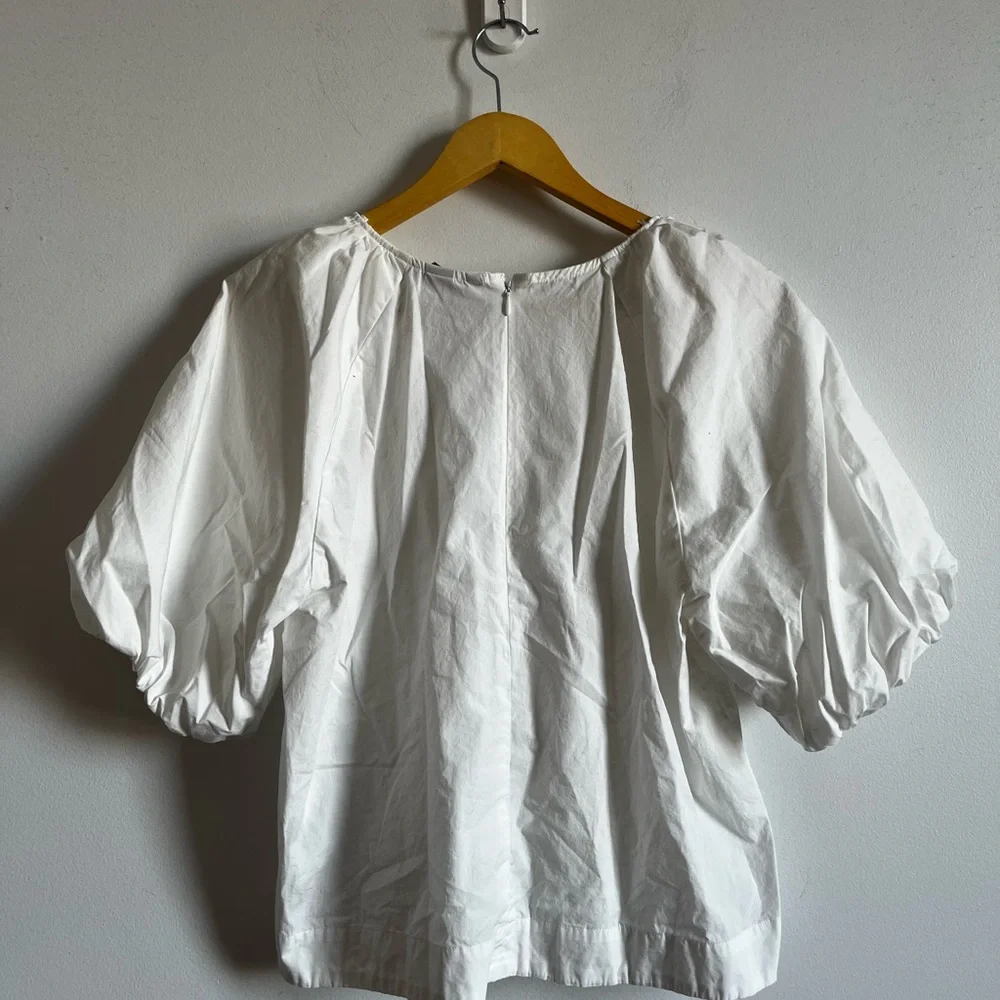 H&M Bubble Hem Puff Sleeve - Blouse - white - Picture 10 of 10